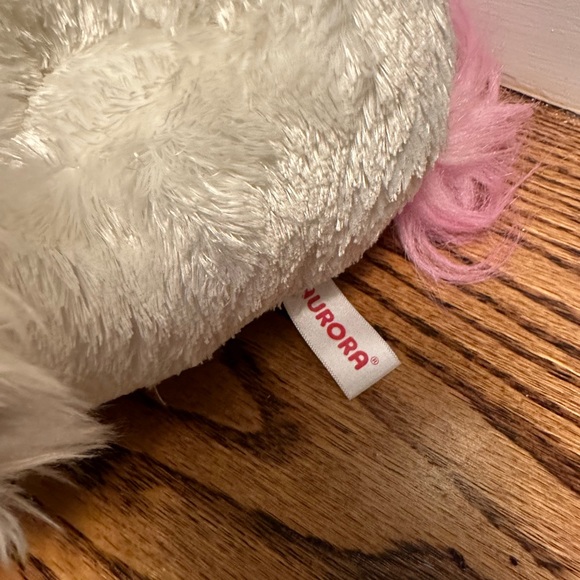 Unicorn Aurora World Dreaming of You White Pink Fluffy Feet 11” - Picture 3 of 3